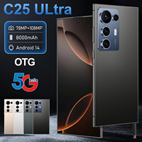 Smartphone MTK C25 Ultra 2025 Dernière Génération, Haute Performance, LTE, 16 Go RAM, 1 To Stockage, Écran HD 108 MP, Version Globale, Double SIM, 7,3 Pouces