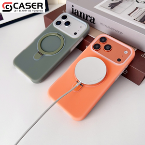 Funda Magnética Antigolpes de Silicona Líquida con Soporte, Tacto Suave y Colores Caramelo para iPhone 17/16/15/<span class=keywords><strong>14</strong></span> - Product Image 3