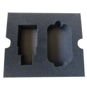 Forma su misura stampabile antistatico grande cuffia spugna inserto in schiuma per il rivestimento in schiuma di imballaggio del caso