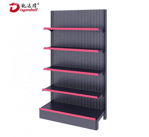 Présentoir métallique double face moderne en gondole pour étagères <span class=keywords><strong>de</strong></span> supermarché avec étagère à <span class=keywords><strong>jouets</strong></span> à la mode pour l'épicerie - Product Image 3