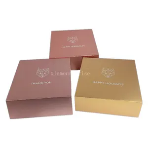 Benutzer definierte Logo Wellpappe Box Box Hülle persönliche Metallic-Effekt Gold Papier hülle Verpackung Geschenk verpackung