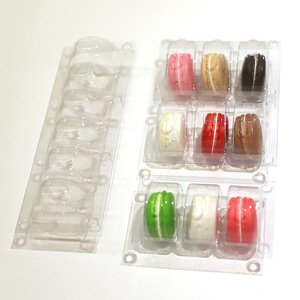 Wholesale PVC PET Transparent 12 Compartments Moon Cake Single Blister Packaging Tray Plastic Macaron Box With Clamshell Lid