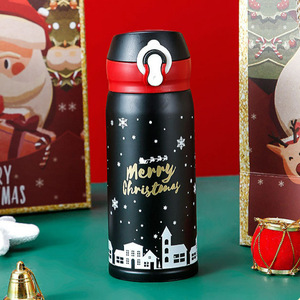 Christmas Pop-Up Cup Stainless Steel Tumbler Red Insulated Holiday Gift Present 500Ml - Product Image 3