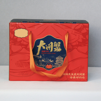 Boîte postale en carton ondulé recyclable écologique avec logo personnalisé emballage en papier avec poignée en corde pour les aliments, la bière et les boissons, les fruits