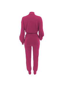 Conjunto de Dos Piezas para Mujer, Estilo Urbano, Color Sólido, Cárdigan de Manga Larga <span class=keywords><strong>con</strong></span> Aberturas y Pantalones - Product Image 5