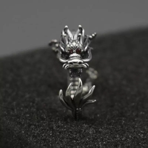 Réel Solide 925 Argent <span class=keywords><strong>Dragon</strong></span> Anneaux Pour Hommes Vintage Taille Ouverte Réglable Thai Argent Anneaux Hommes Accessoires Bijoux - Product Image 4