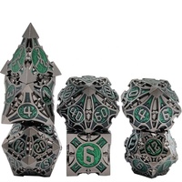 Jeu de dés simple, dés polyédriques personnalisés gravés en métal, ensemble de dés DND pour jeux de rôle, jeux de société DND, cadeau
