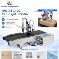 Impresora de Escritorio IPS-8TC con Mini Transportador para Plástico y Papel de Aluminio, Codificación de Fecha y Lote, Impresoras de Matriz de Puntos