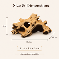 Abri pour animaux de compagnie en bois naturel pour aquarium, terrarium, personnalisation, décoration d'aquarium