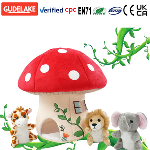 CE CPC Super Soft PP Cotton Eco-Friendly Plush Mushroom House Stuffed Animal OEM ODM Toys Customization One-Stop Supplier - Product Image 1