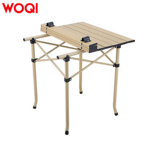 Table de camping pliante Woqi, en aluminium, rectangulaire, pour 4 personnes, portable, pour pique-nique et jardin - Product Image 1