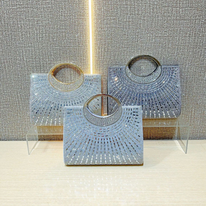 Nuevo bolso de mano con diamantes de imitación, bolsos con cuentas y Asa de cristal, bolsos de hombro de noche para fiesta de boda, monedero <span class=keywords><strong>elegante</strong></span> con perlas para mujer - Product Image 4
