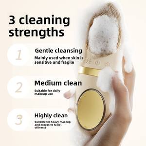 Sikat Pembersih Wajah Silikon Pintar dengan Getaran Ultrasonik Terapi Panas Dingin Pengisian Daya Magnetik untuk Perawatan Kulit yang Efektif - Product Image 5