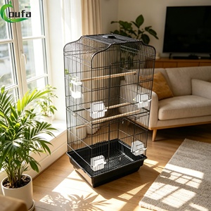 Cage d'élevage pratique pour oiseaux de compagnie, grande cage à pigeons en acier inoxydable à double couche, cage à oiseaux en métal pour l'intérieur - Product Image 5