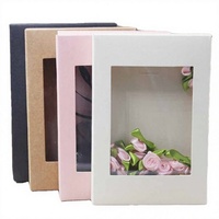 Boîte cadeau pliable en carton - Dossiers avec fenêtre en PVC et doublure en éponge &amp;   Logo personnalisé - Matériaux recyclés