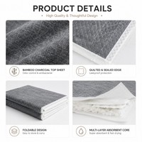 Tapis d'entraînement pour chiens en charbon de bambou PE écologiques, jetables, super absorbants, anti-fuites, épaissis, contrôle des odeurs, pour l'apprentissage de la propreté