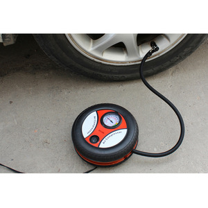 Mini Car Air <b>Pump</b> 12V Portable Tire Inflator With Pressure Gauge For Vehicle Use - Product Image 1