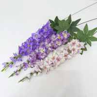 Delphinium Buatan Berkualitas Terbaik 86CM, Sentuhan Realistis, untuk Dekorasi, Bunga Grosir, Pernikahan, Pesta, Acara, Hari Valentine