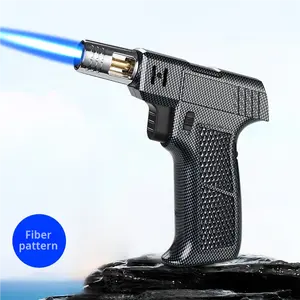 New Style BBQ Hand-held Spray Gun Windproof Inflatable Butane Cigar Gas Gun Lighter With Safety Lock Torch Lighter