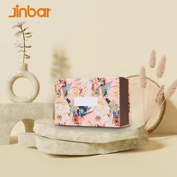 Boîte cadeau magnétique personnalisée Jinbar pour chocolat, carton imprimé à feuille d'or, emballage en forme personnalisée pour boîtes de costumes