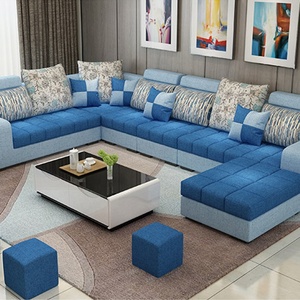 Buena calidad de lujo <span class=keywords><strong>Sofal</strong></span> en forma de conjunto de sofá de madera conjunto de diseños sofás de esquina para sala - Product Image 3