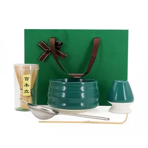 Harmony Hot Selling Japanse Matcha Thee Set Song Dynastie Thee Aanwijsgereedschapset Vierdelige Bamboe Matcha Set Geschenkdoos