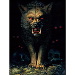 Peinture <span class=keywords><strong>de</strong></span> diamant 5D à tête <span class=keywords><strong>de</strong></span> <span class=keywords><strong>mort</strong></span> <span class=keywords><strong>de</strong></span> loup, Kit complet <span class=keywords><strong>de</strong></span> bricolage en forme <span class=keywords><strong>de</strong></span> crâne, <span class=keywords><strong>de</strong></span> dessin animé, Poste d'art, fait à la main, en point <span class=keywords><strong>de</strong></span> croix - Product Image 1