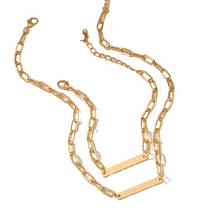 <span class=keywords><strong>Set</strong></span> di Collana e Bracciale con Lettere Incise Personalizzate <span class=keywords><strong>per</strong></span> Donna, Placcato Oro 18K, Gioielli con Ciondolo Rotondo in Acciaio Inossidabile - Product Image 6