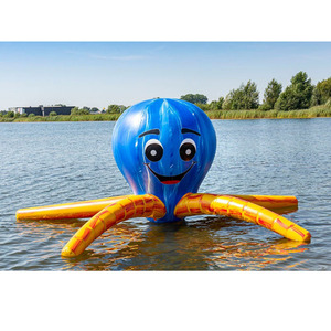 Parque de Obstáculos Inflable Flotante en Agua Abierta con Iceberg, <span class=keywords><strong>Monstruo</strong></span> y Tobogán en Forma de Torre - Product Image 2