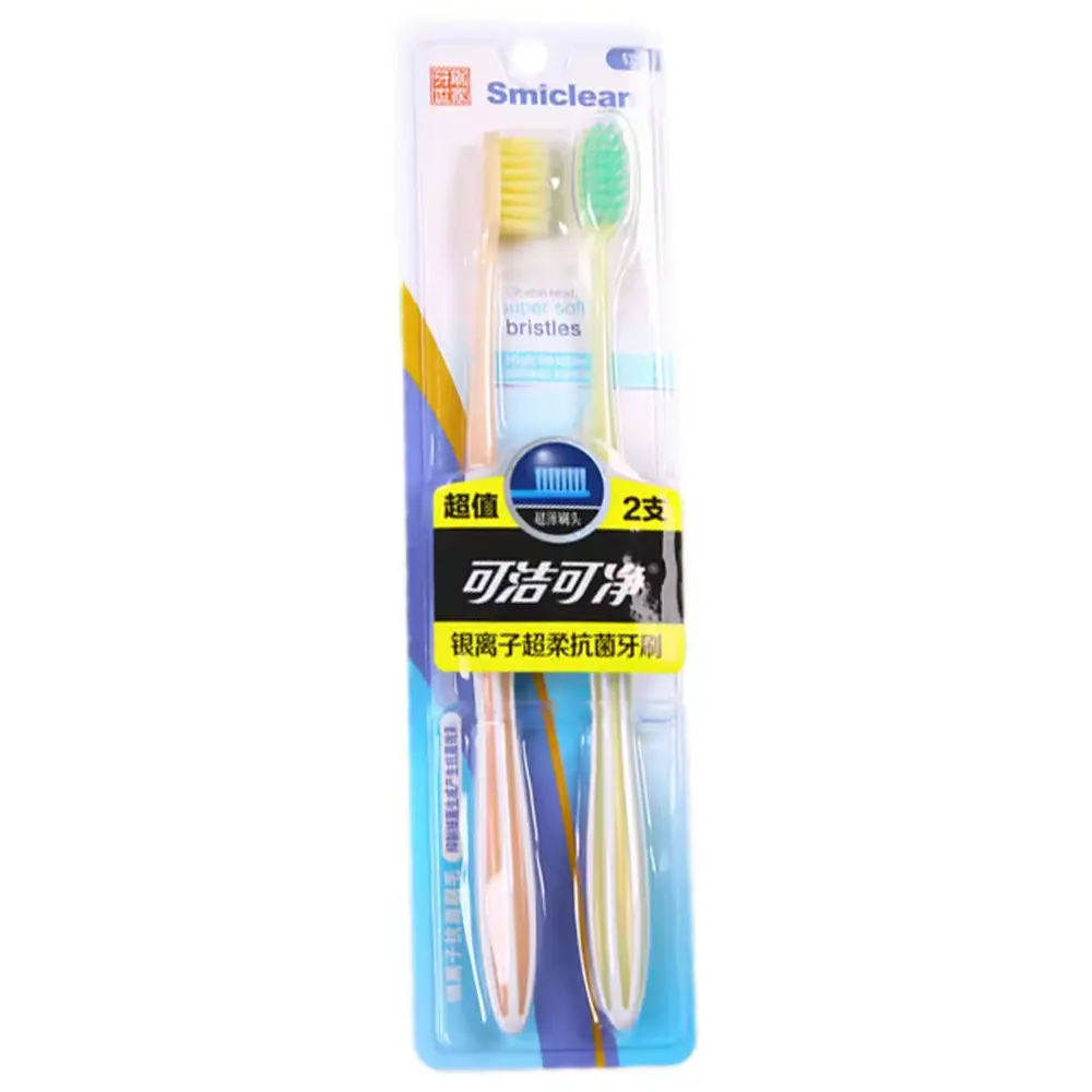 Escova de dentes de plástico para adultos com cerdas médias e duras, logotipo personalizado barato, 12 pacotes