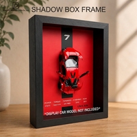 Boîte à figurines verticale moderne en grain de bois pour modèles de voitures de sport, cadeau pour les fans d'automobiles, décoration murale pour la maison