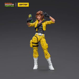 JOYTOY TMNT - April O'Neil, figurine articulée à l'échelle 1/18, modèle de collection, figurine miniature, accessoires de personnage, base - Product Image 4