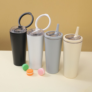 Gobelet isotherme en <span class=keywords><strong>acier</strong></span> inoxydable 850 ml à double paroi sous vide avec <span class=keywords><strong>paille</strong></span>, personnalisable avec logo, pour le sport - Product Image 2