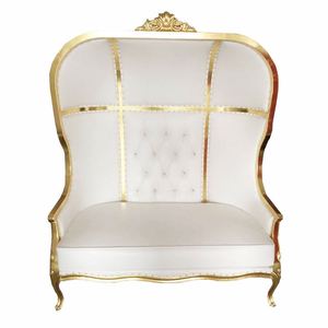 Barocco da Pranzo Re Gioco di Oro E Bianco Corona per La Vendita Sigillo Reale Sistemi Pedicure Francese Trono Sedia - Product Image 2