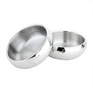 ชามผสมน๊อตสแตนเลสใช้ตีทำสองชั้นทำจากโลหะขัดเงาชามผสมสลัด - Product Image 1