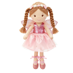Pembe prenses peri Rag Doll <span class=keywords><strong>Mini</strong></span> oyuncak seti bebek kızlar için özelleştirilebilir sevimli dolması peluş yumuşak oyuncak 38CM güzel sıcak satış - Product Image 2