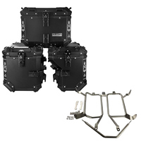 46L-X F2-MOTO noir livraison en aluminium boîte de queue moto boîte latérale sacs de selle