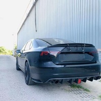 Diffuseur de pare-chocs arrière en fibre de carbone véritable pour Volkswagen Passat B7 2011-2015, lèvre de spoiler arrière, séparateur de pare-chocs arrière, fabrication sur mesure
