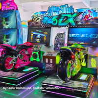 Machine d'arcade moto 5Dx à commande directe d'usine, simulateur de course 2 joueurs, jeu à monnayeur pour parc d'attractions