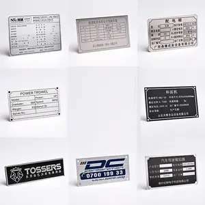Koper Aluminium Gelegeerd Metalen Naamplaatje Logo Labels Sticker Industrie Machine Bord Tag