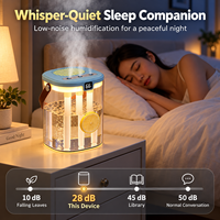 Diffuseur d'arômes à fonctionnement silencieux, grande production de brume, humidificateur rechargeable par USB, humidificateur à brume froide sans fil de 1350 ml