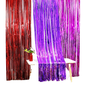 Vente chaude métallique <span class=keywords><strong>frange</strong></span> toile de fond clinquant chaîne feuille rideau porte pour mariage et fêtes d'anniversaire nouveauté prix usine - Product Image 5