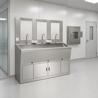 Évier chirurgical triple station certifié CE, design moderne, durable, en acier inoxydable 304, pour 3 personnes, lavabo médical pour hôpital