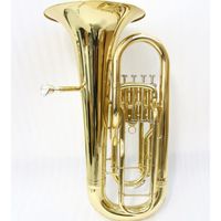 Focustyle FEU-280L BB Tone Gold Lacquer 4-Valves Euphonium with Cupronickel Pistons and Brass Body Cheap Instrument Euphonium