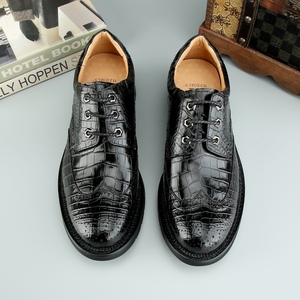 <b>Men</b>’s Business Casual Crocodile Leather Dress <b>Shoes</b> – Classic & Oxfords for Office, Work & Everyday Wear - Product Image 4