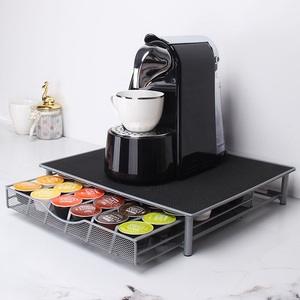 Coffee Pod Holder Easy Access Countertop Coffee Pod Capsule Holder 36 Pods Glass Drawer Ideal-for Home & Office Coffee Capsule