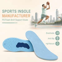Semelles orthopédiques amortissantes respirantes antidérapantes pour la course, avec coussin de talon confortable en mousse PU, inserts sportifs