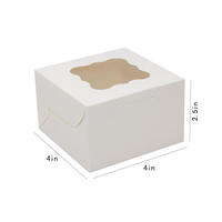 Cajas Rígidas de Papel Kraft Macaron con Ventana Grande Ondulada, Recubiertas con UV, para Envasado de Alimentos, con Tamaño Personalizado, Venta de Fábrica