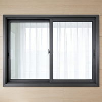 Ventana Corredera de Aluminio y Vidrio Templado, Económica, Resistente al Viento, a la Lluvia y al Polvo, Fácil de Instalar, para Habitación Infantil