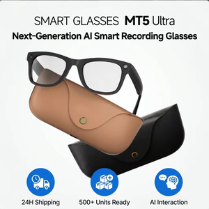 Gafas Inteligentes MT5 ULTRA 2026, IP65, ENC, Micrófono Dual, Traducción por IA, Cámara 1080P, Activación por Voz, Estuche de Carga - Product Image 1